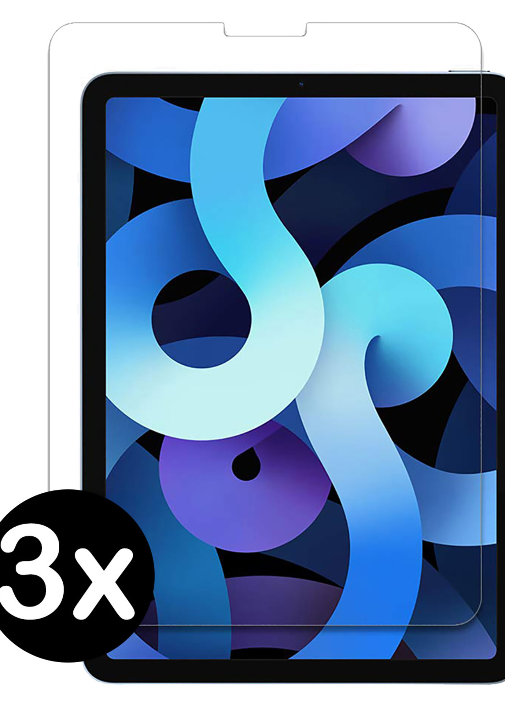 BTH Screenprotector Geschikt voor iPad Air 2022 Screenprotector Tempered Glass Screen Protector Gehard Glas - Screenprotector Geschikt voor iPad Air 5 2022 Screenprotector Glas - 3 PACK