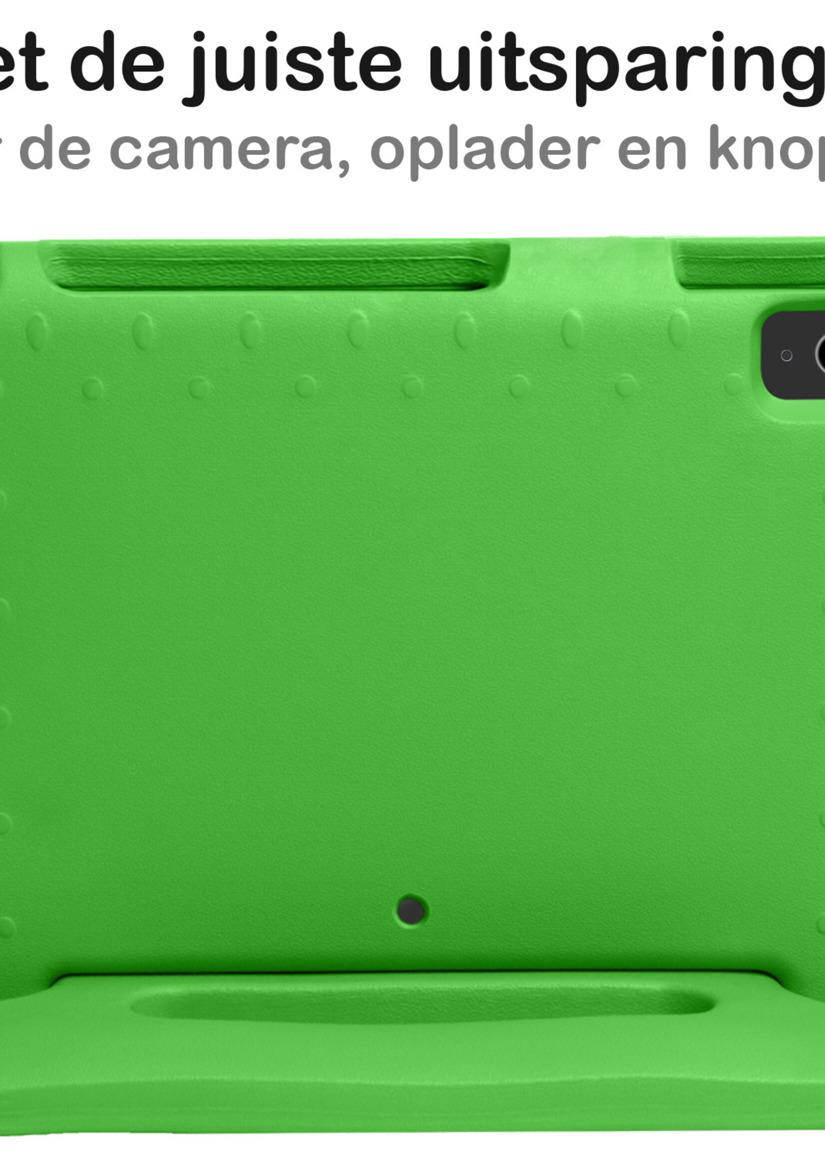 BTH iPad Air 2022 Hoes Kinder Hoesje Kids Case Cover Kids Proof - iPad Air 5 Kinder Hoes - Groen