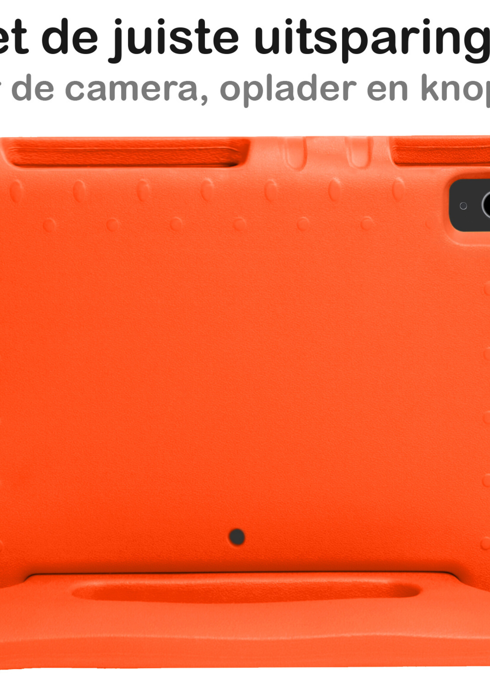 BTH iPad Air 2022 Hoes Kinder Hoesje Kids Case Cover Kids Proof - iPad Air 5 Kinder Hoes - Oranje