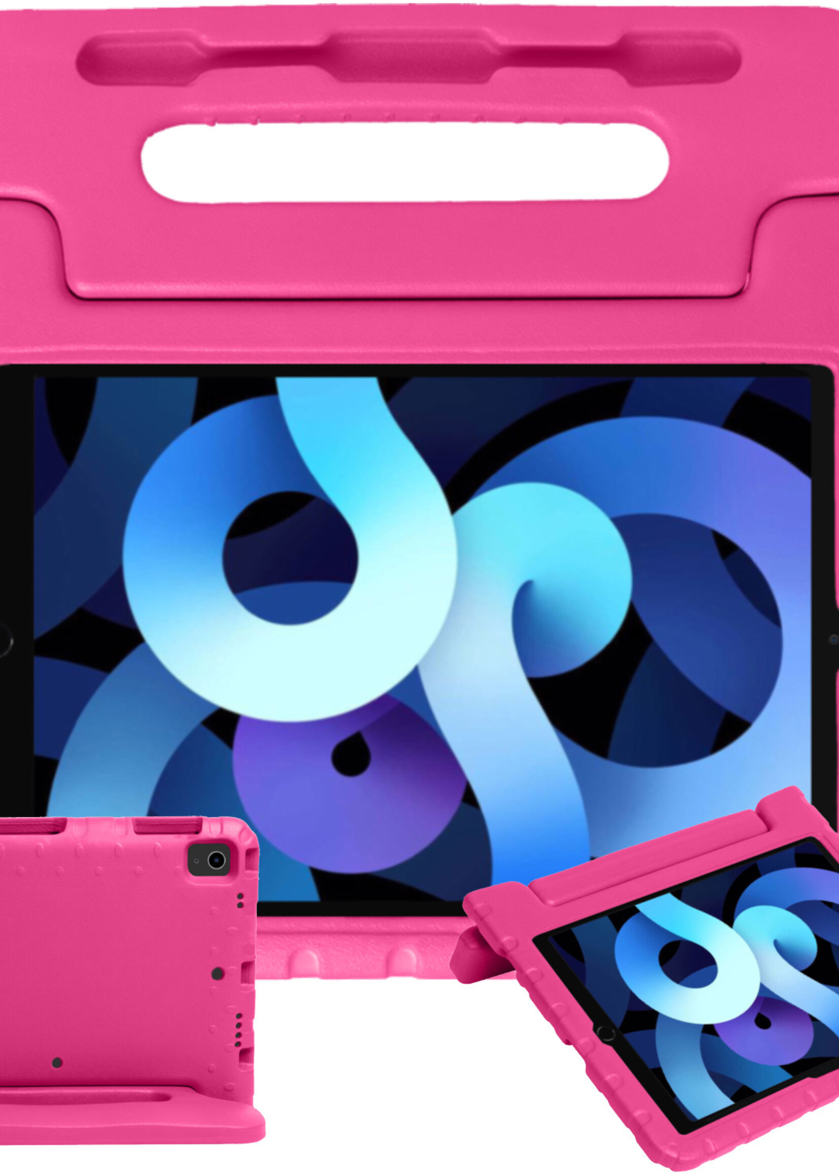 BTH iPad Air 2022 Hoes Kinder Hoesje Kids Case Cover Kids Proof - iPad Air 5 Kinder Hoes - Roze