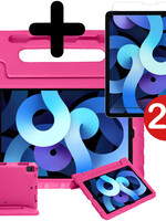 BTH BTH iPad Air 5 Kinderhoes Met 2x Screenprotector - Roze