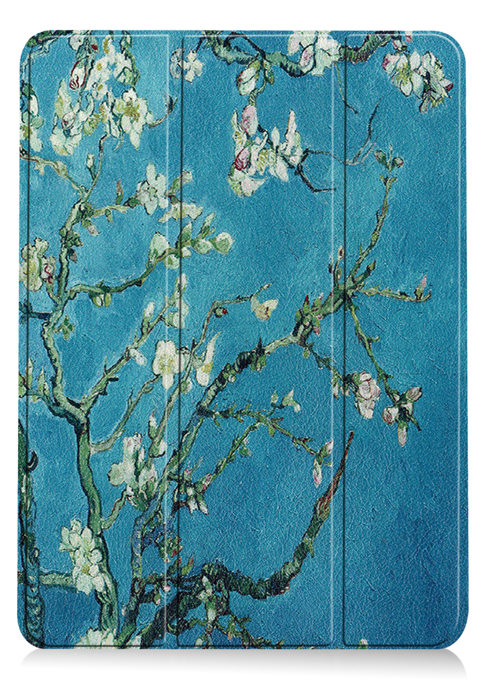 BTH iPad Air 2022 Hoes Luxe Book Case - iPad Air 5 Hoesje Case Cover - Bloesem