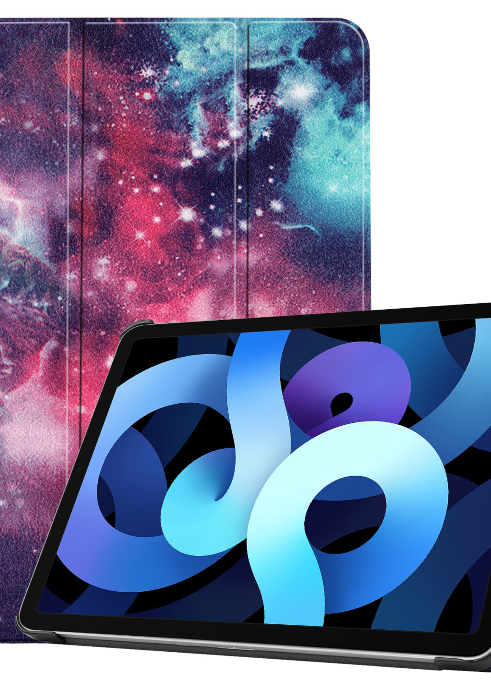 BTH iPad Air 2022 Hoes Luxe Book Case - iPad Air 5 Hoesje Case Cover - Galaxy