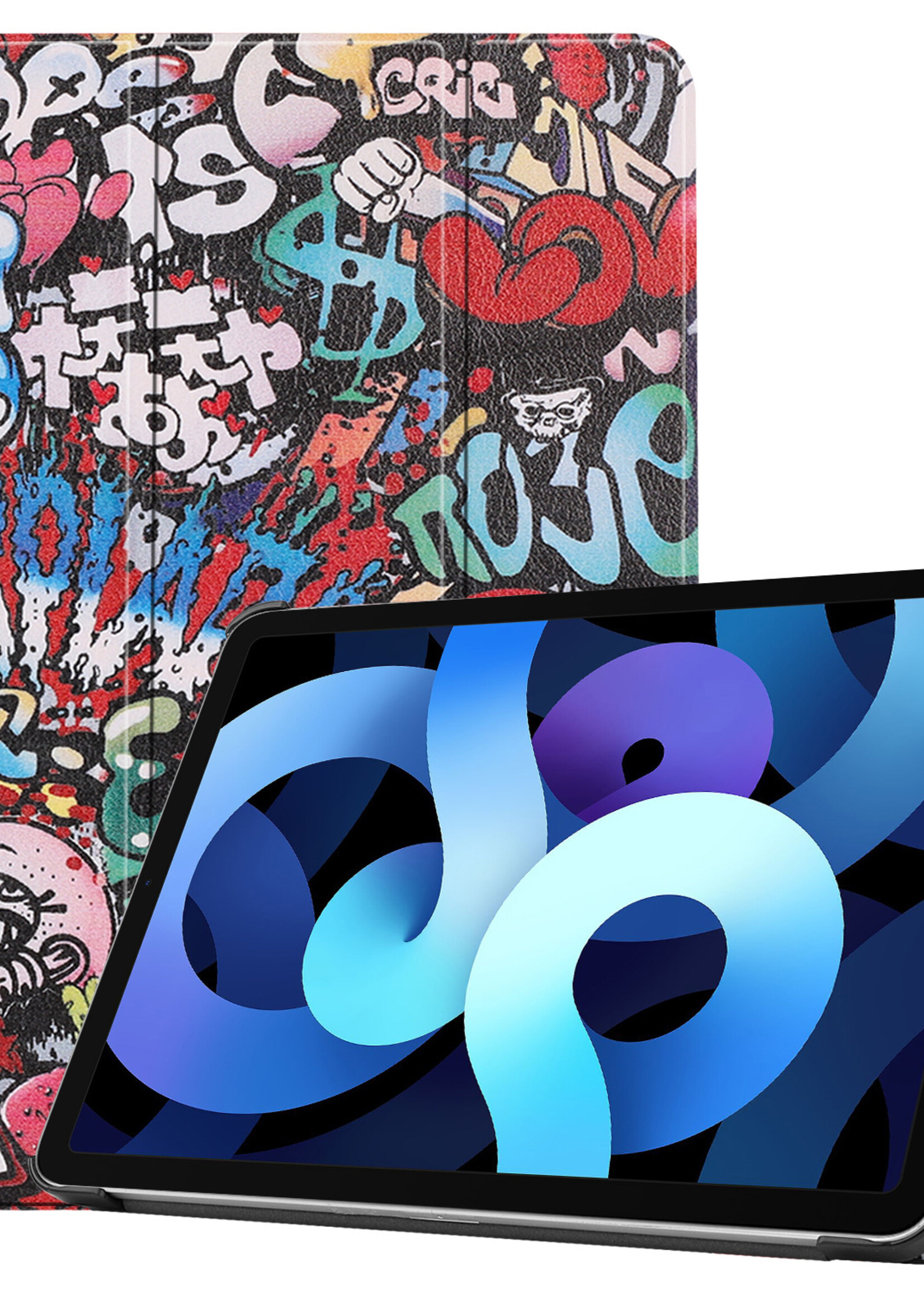 BTH iPad Air 2022 Hoes Luxe Book Case - iPad Air 5 Hoesje Case Cover - Graffity