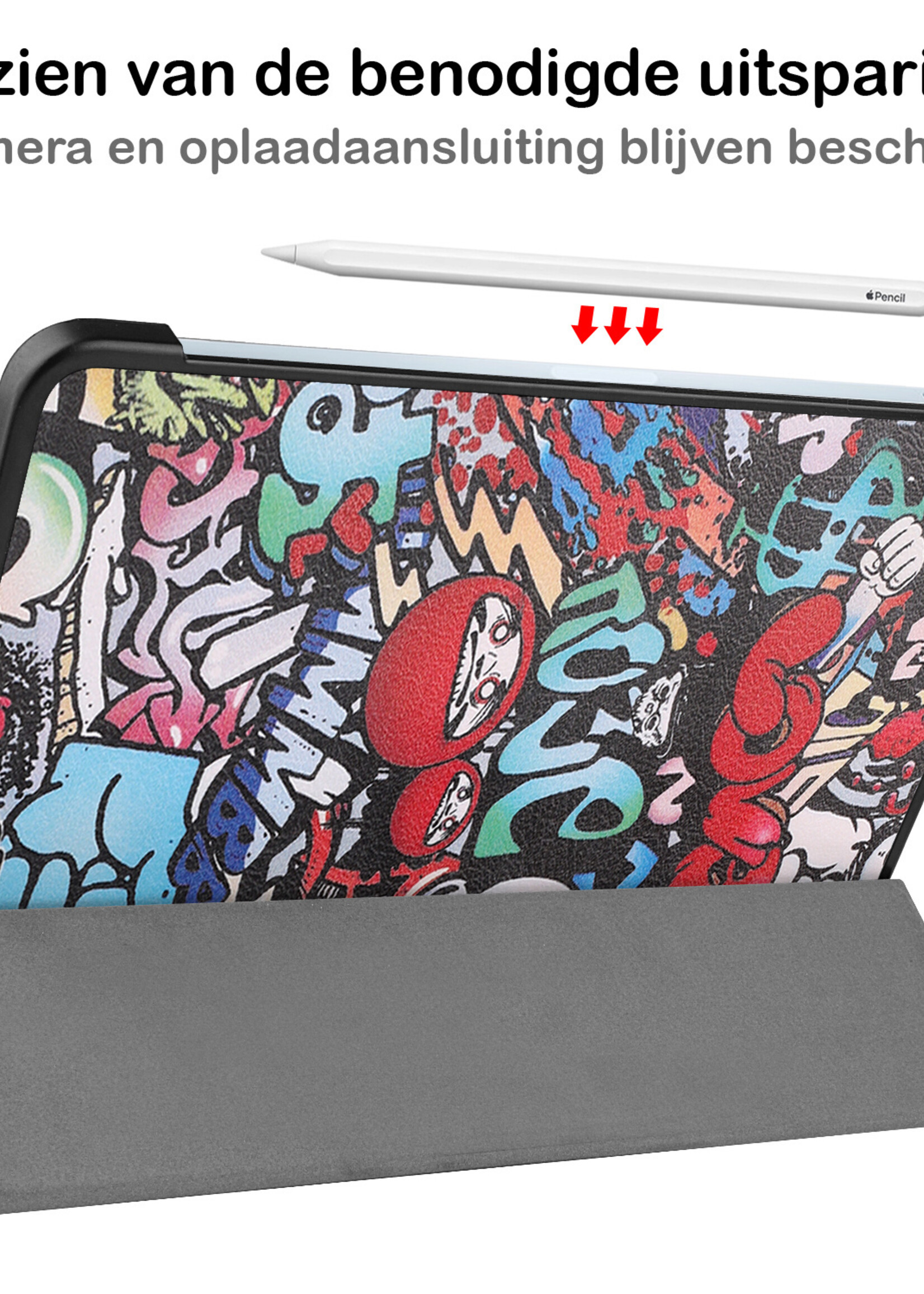 BTH iPad Air 2022 Hoes Luxe Book Case - iPad Air 5 Hoesje Case Cover - Graffity