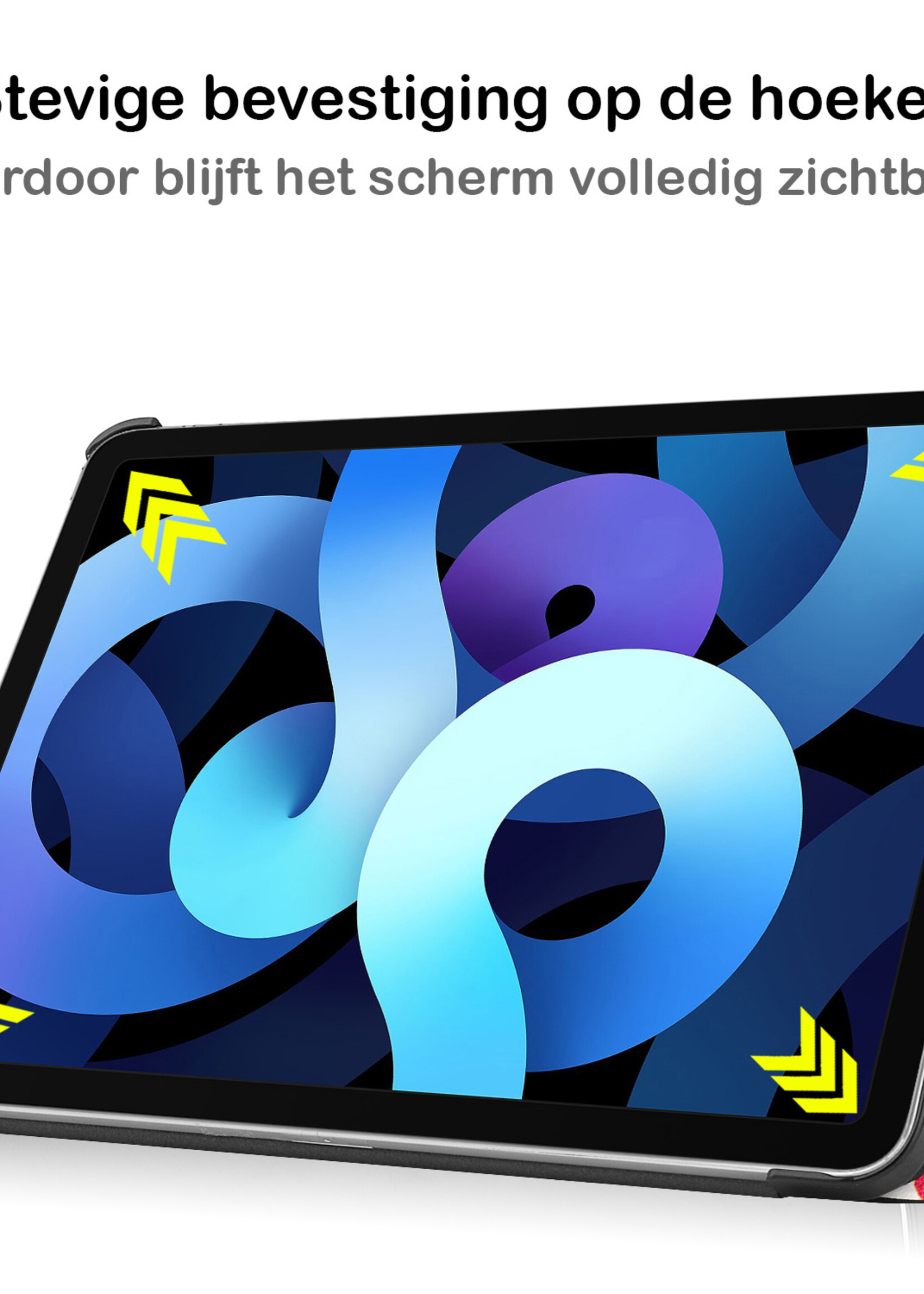 BTH iPad Air 2022 Hoes Luxe Book Case - iPad Air 5 Hoesje Case Cover - Vlinder