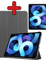 BTH BTH iPad Air 5 Hoesje Met Screenprotector - Grijs