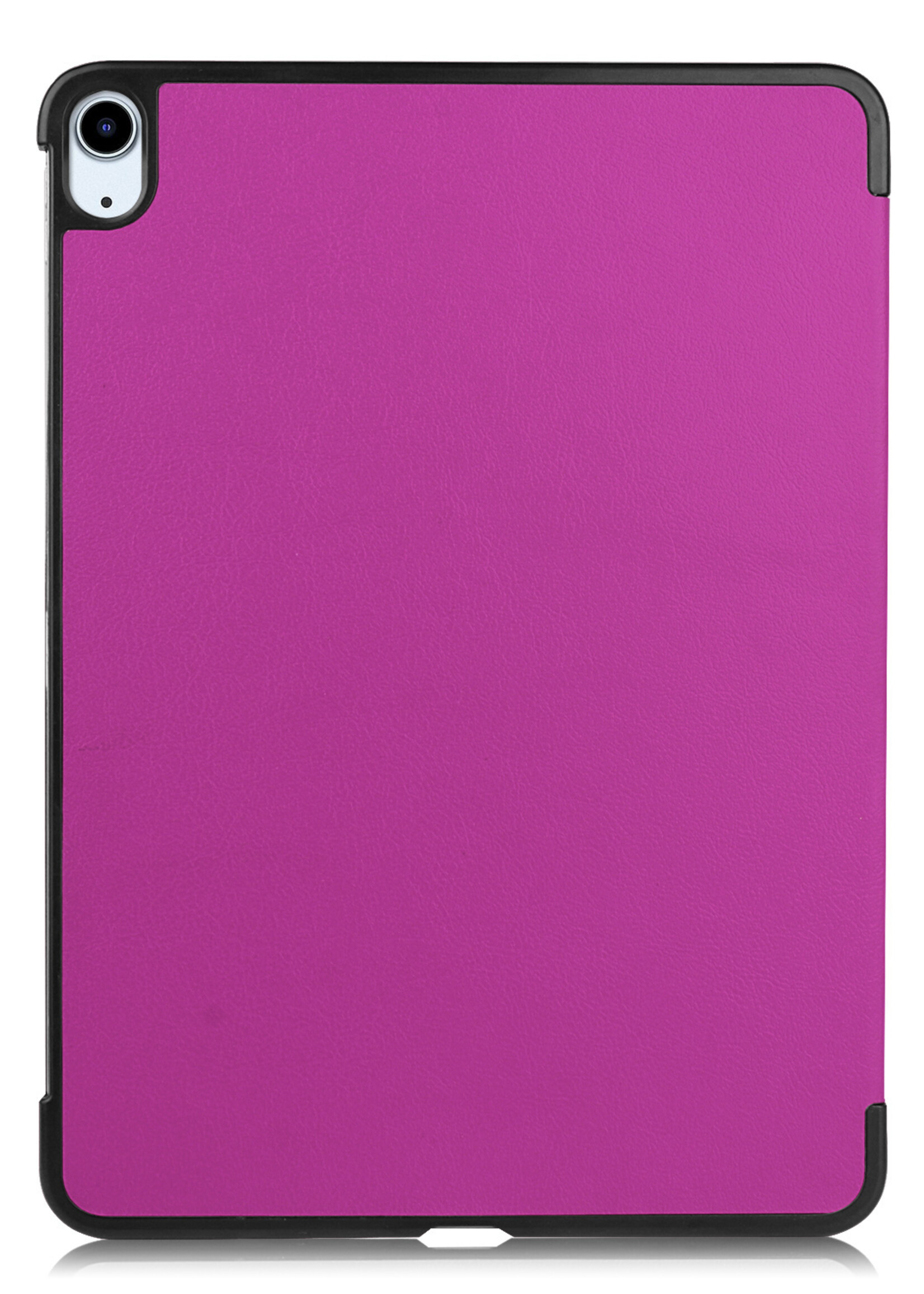 BTH Hoes Geschikt voor iPad Air 2022 Hoes Book Case Hoesje Trifold Cover Met Screenprotector - Hoesje Geschikt voor iPad Air 5 2022 Hoesje Bookcase - Paars