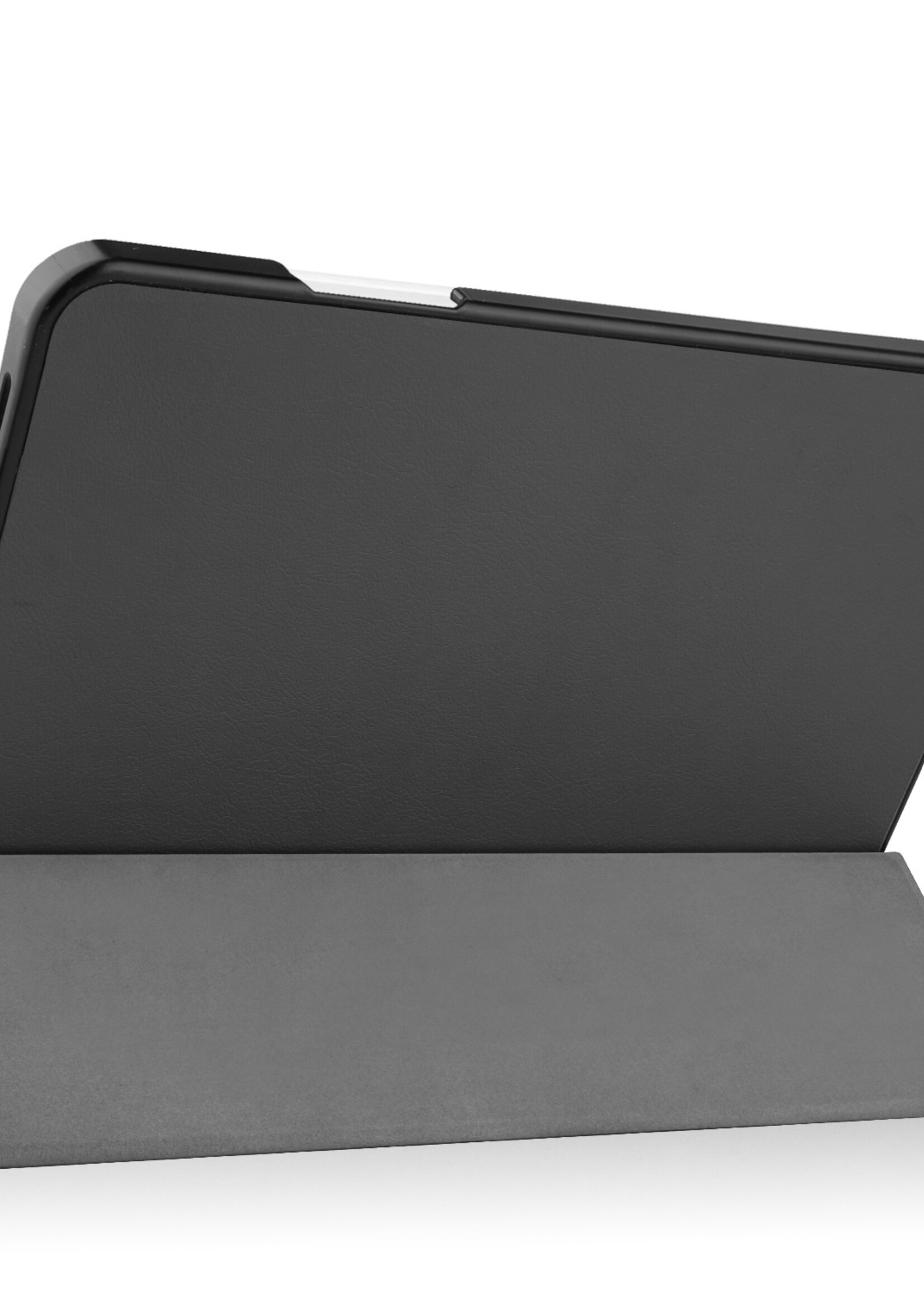 BTH iPad Air 2022 Hoes Book Case Hoesje Met Uitsparing Apple Pencil - iPad Air 5 Hoesje Cover Case - Grijs