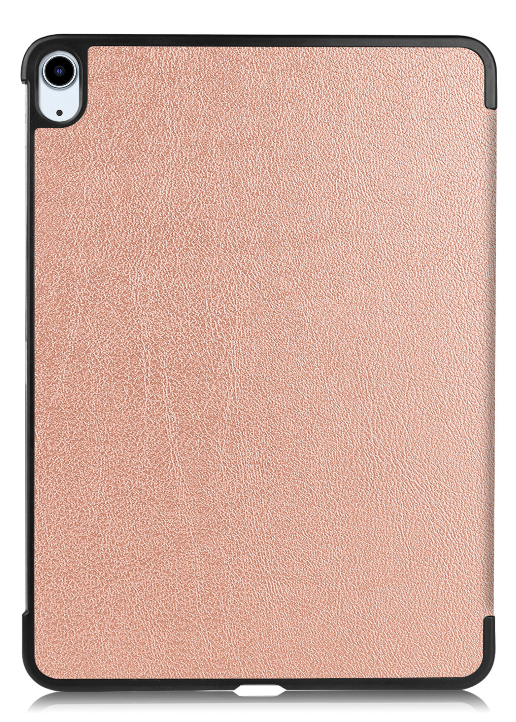 BTH iPad Air 2022 Hoes Book Case Hoesje Met Uitsparing Apple Pencil - iPad Air 5 Hoesje Cover Case - Rosé Goud