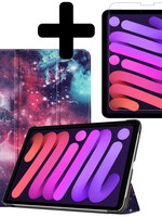 BTH BTH iPad Mini 6 Hoesje Met Screenprotector - Galaxy