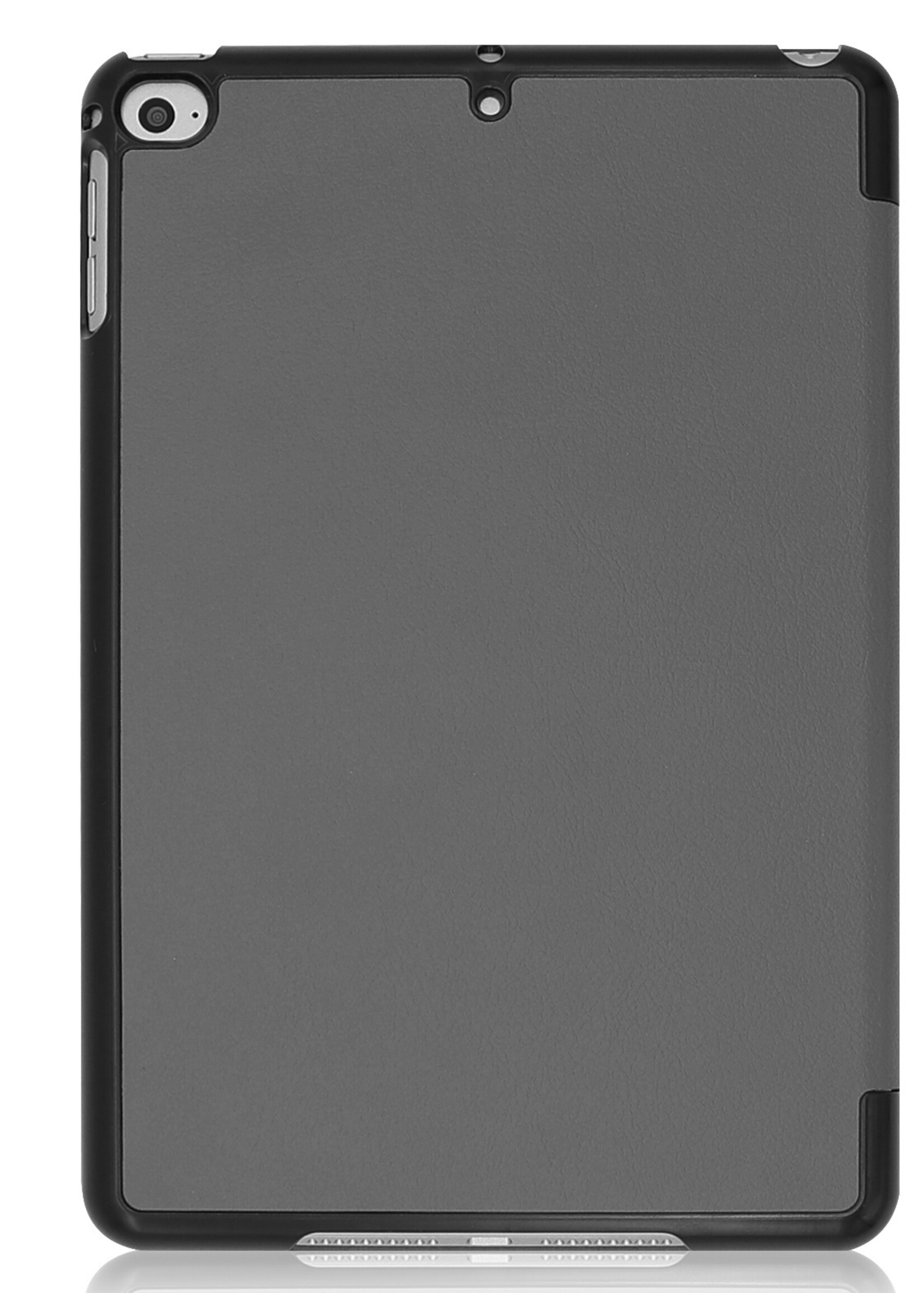 BTH Hoes Geschikt voor iPad Mini 6 Hoes Book Case Hoesje Trifold Cover Met Screenprotector - Hoesje Geschikt voor iPad Mini 6 Hoesje Bookcase - Grijs