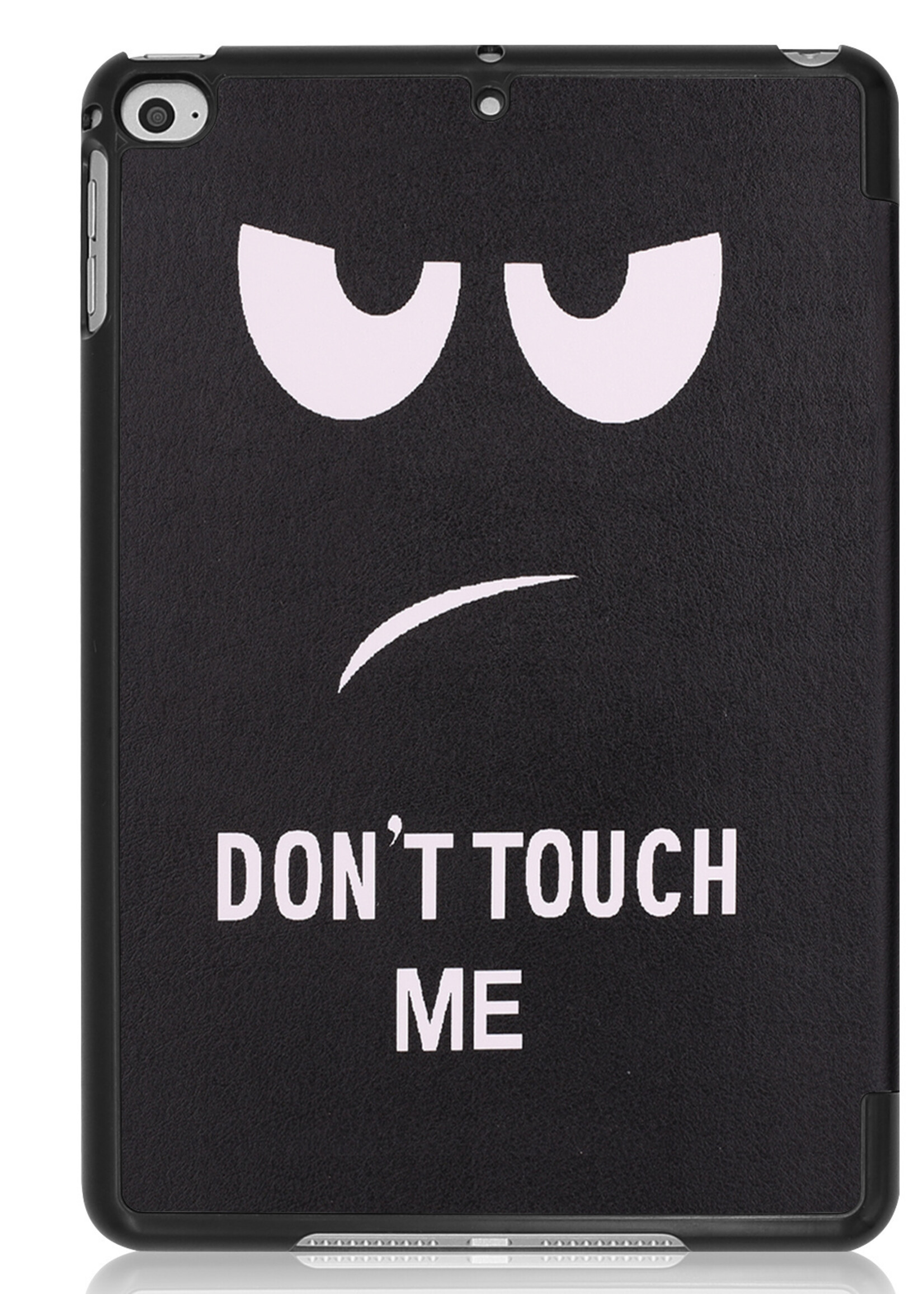 BTH Hoes Geschikt voor iPad Mini 6 Hoes Book Case Hoesje Trifold Cover Met Screenprotector - Hoesje Geschikt voor iPad Mini 6 Hoesje Bookcase - Don't Touch Me