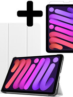 BTH BTH iPad Mini 6 Hoesje Met Screenprotector - Wit