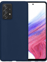 BTH BTH Samsung Galaxy A53 Hoesje Siliconen - Donkerblauw