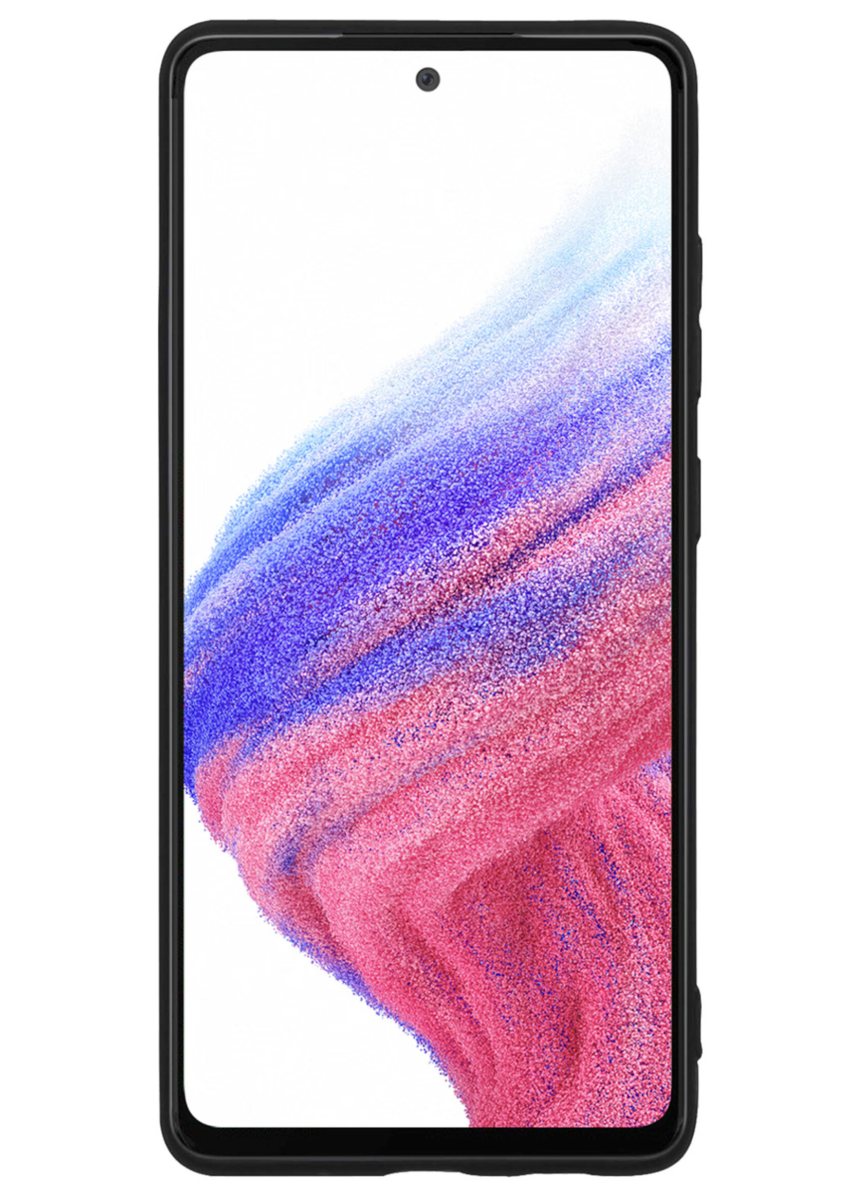 BTH Hoesje Geschikt voor Samsung A53 Hoesje Siliconen Case Hoes - Hoes Geschikt voor Samsung Galaxy A53 Hoes Cover Case - Zwart - 2 PACK