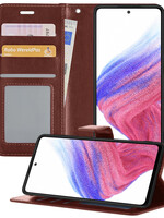BTH BTH Samsung Galaxy A53 Hoesje Bookcase - Bruin