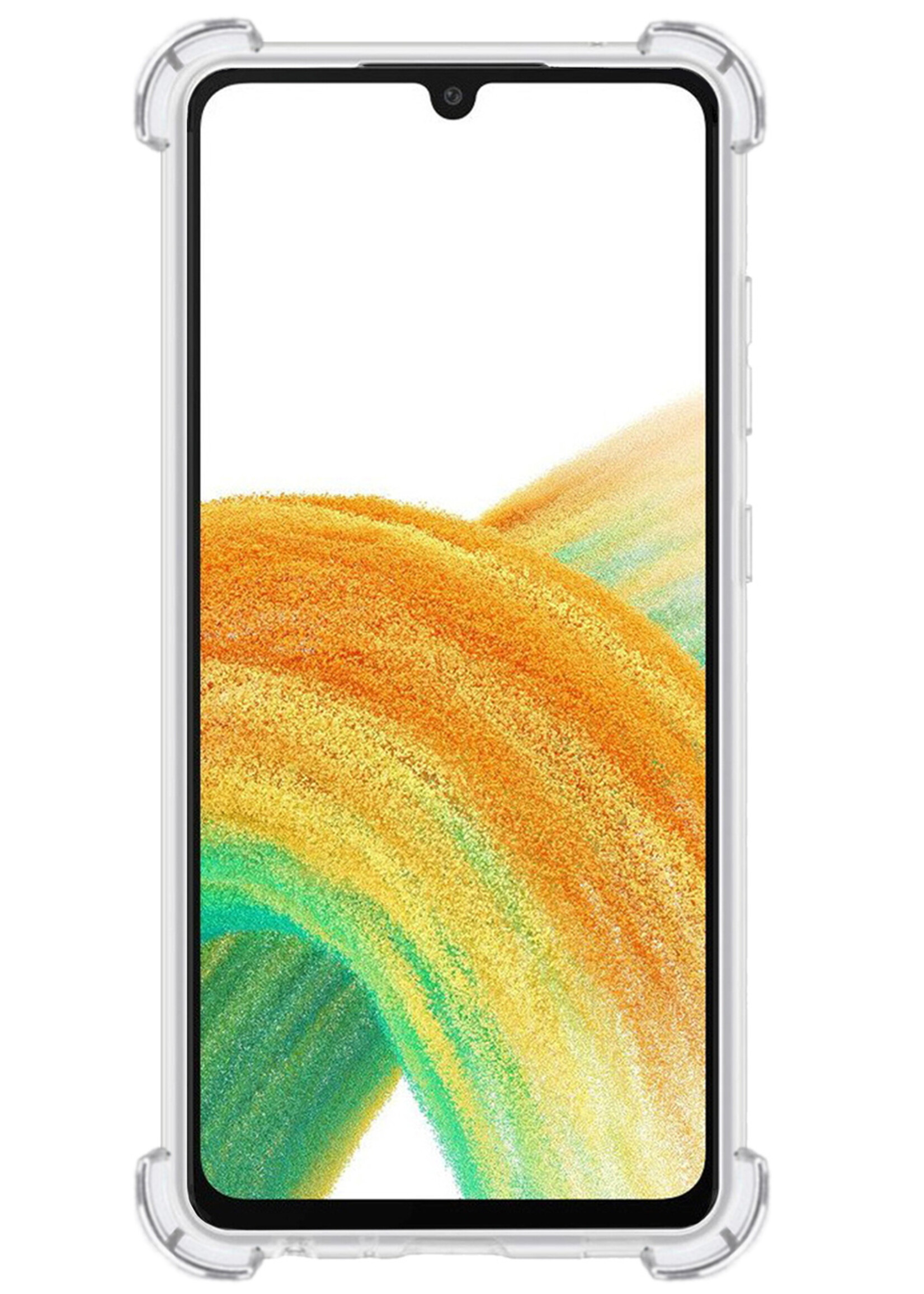 BTH Samsung A33 Hoesje Siliconen Shock Proof Case Transparant - Samsung Galaxy A33 Hoesje Transparant - Samsung Galaxy A33 Hoes Cover Case Shockproof