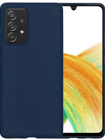 BTH BTH Samsung Galaxy A33 Hoesje Siliconen - Donkerblauw