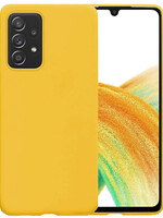 BTH BTH Samsung Galaxy A33 Hoesje Siliconen - Geel
