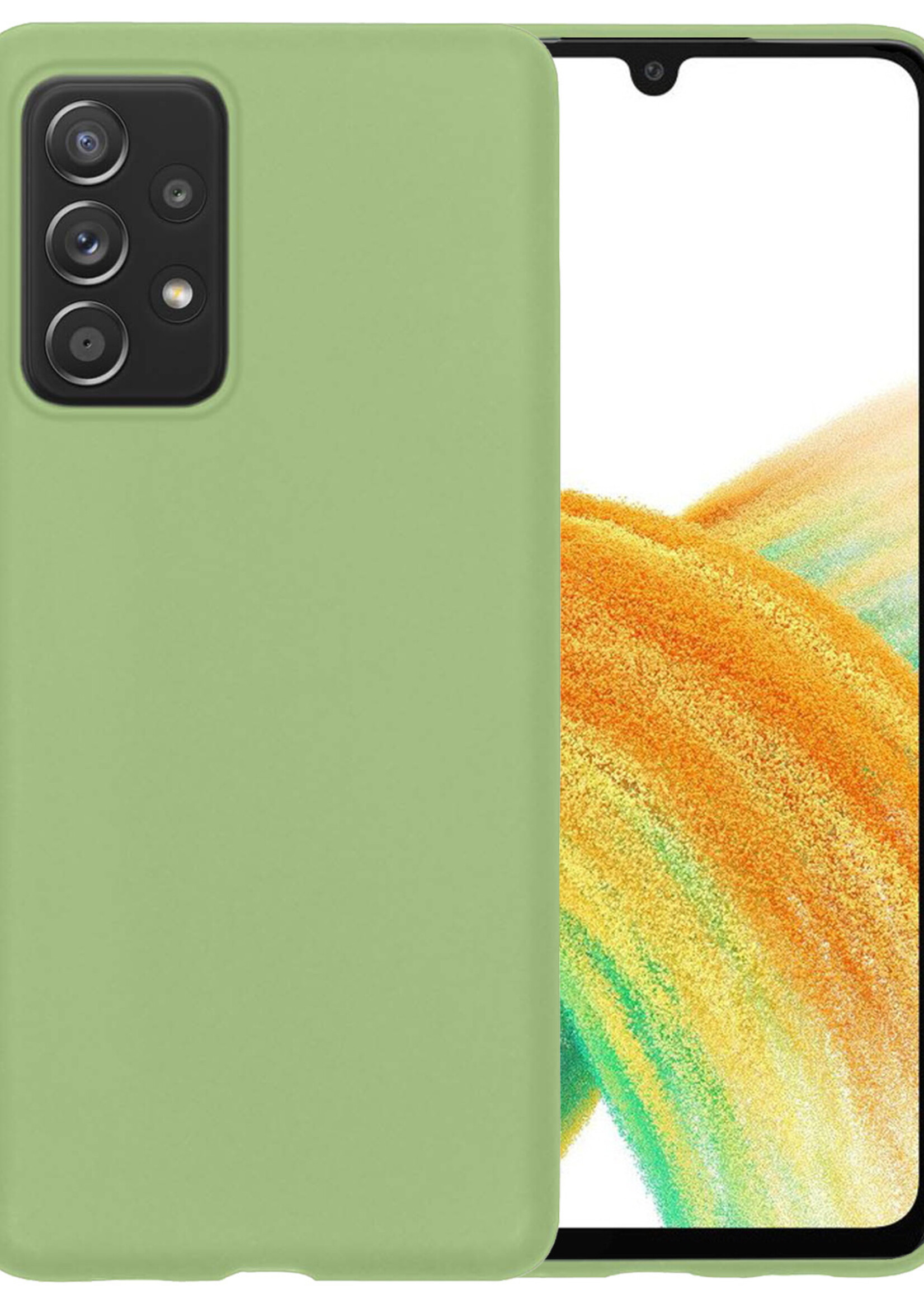 BTH Samsung Galaxy A33 Hoesje Siliconen Case Cover - Samsung A33 Hoesje Cover Hoes Siliconen - Groen