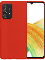 BTH BTH Samsung Galaxy A33 Hoesje Siliconen - Rood