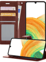 BTH BTH Samsung Galaxy A33 Hoesje Bookcase - Bruin