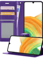BTH BTH Samsung Galaxy A33 Hoesje Bookcase - Paars
