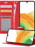 BTH BTH Samsung Galaxy A33 Hoesje Bookcase - Rood