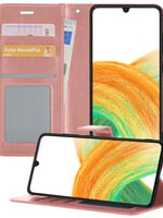 BTH BTH Samsung Galaxy A33 Hoesje Bookcase - Rose Goud