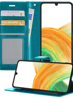 BTH BTH Samsung Galaxy A33 Hoesje Bookcase - Turquoise