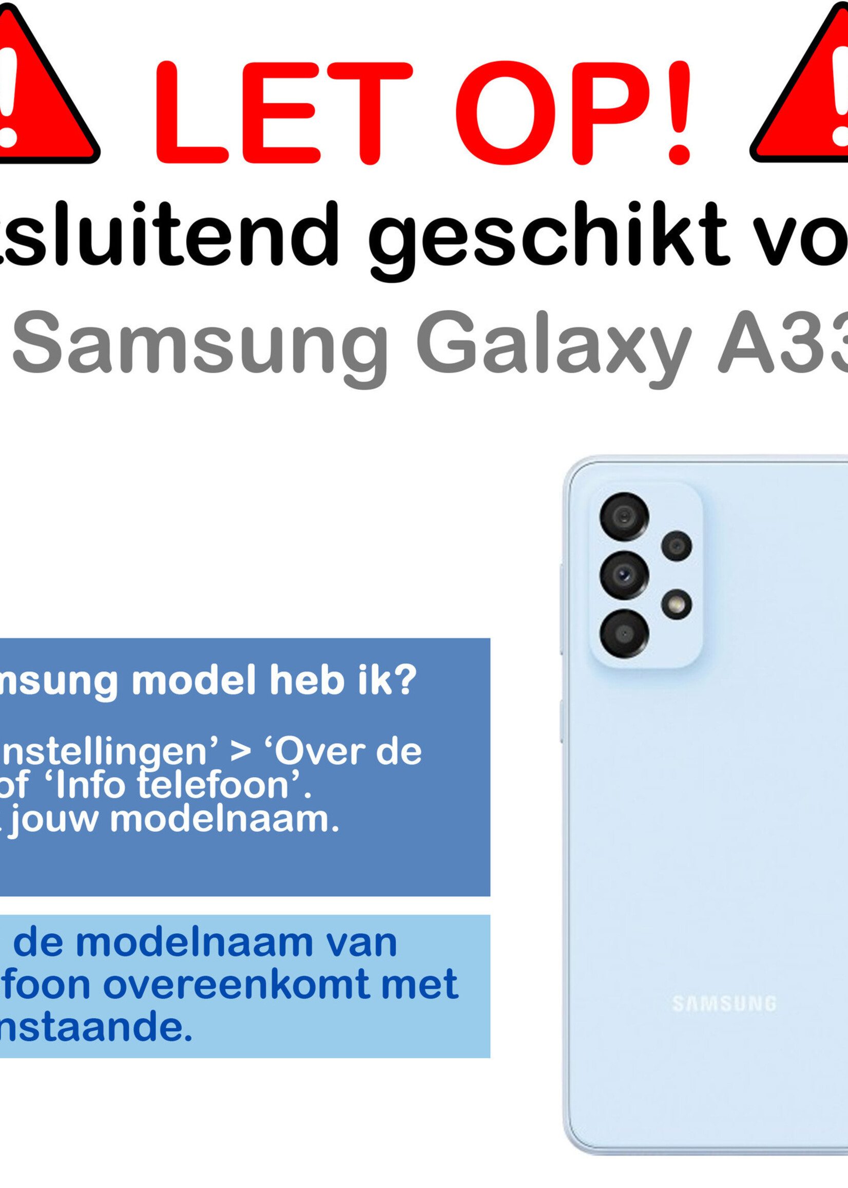 BTH Hoesje Geschikt voor Samsung A33 Hoesje Siliconen Shock Proof Case Hoes Met Screenprotector - Hoes Geschikt voor Samsung Galaxy A33 Hoes Cover Case Shockproof - Transparant
