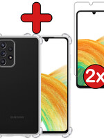 BTH BTH Samsung Galaxy A33 Hoesje Shockproof Met 2x Screenprotector