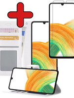 BTH BTH Samsung Galaxy A33 Hoesje Bookcase Wit Met Screenprotector