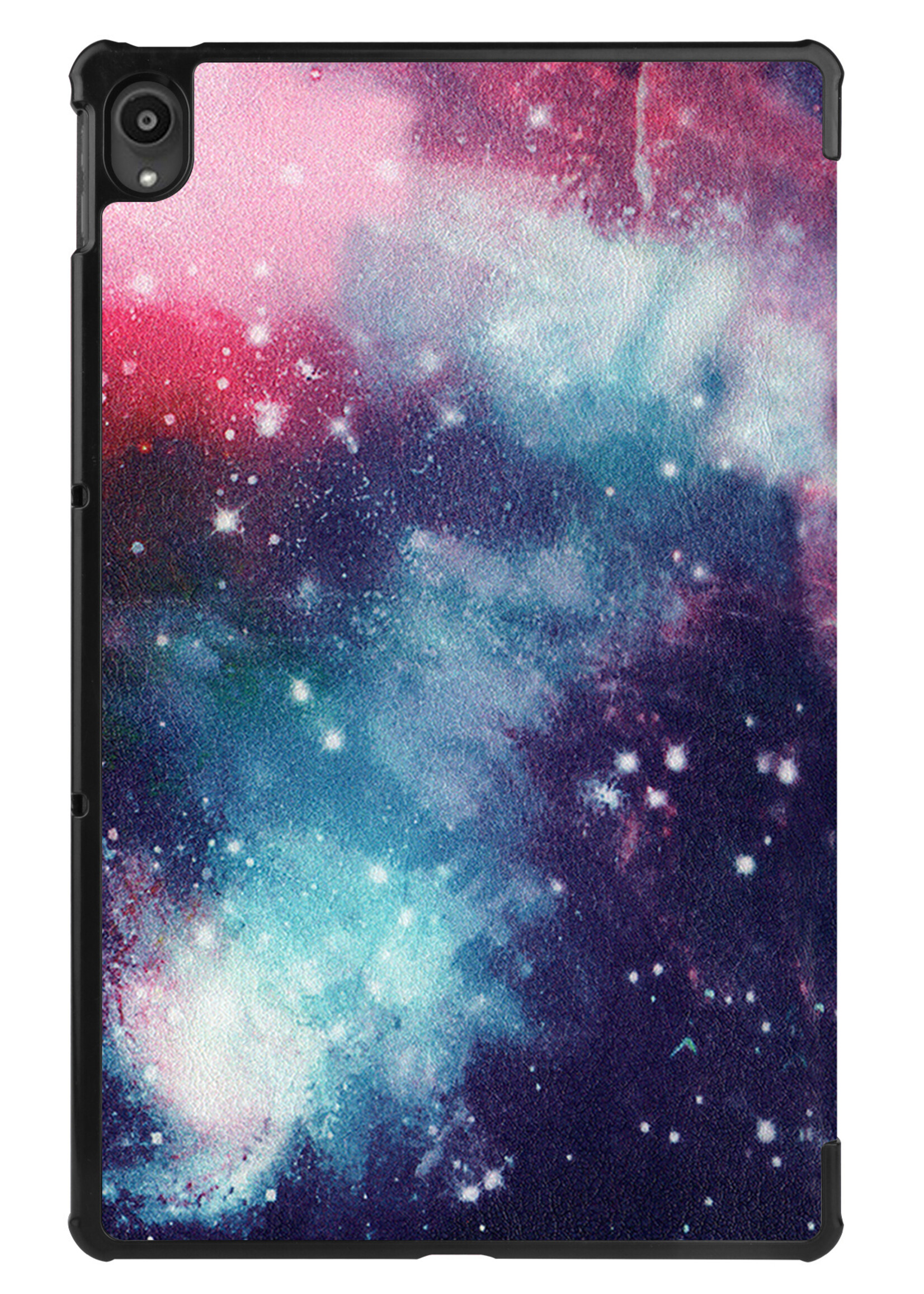 BTH Hoes Geschikt voor Lenovo Tab P11 Hoes Book Case Hoesje Trifold Cover Met Screenprotector - Hoesje Geschikt voor Lenovo Tab P11 Hoesje Bookcase - Galaxy