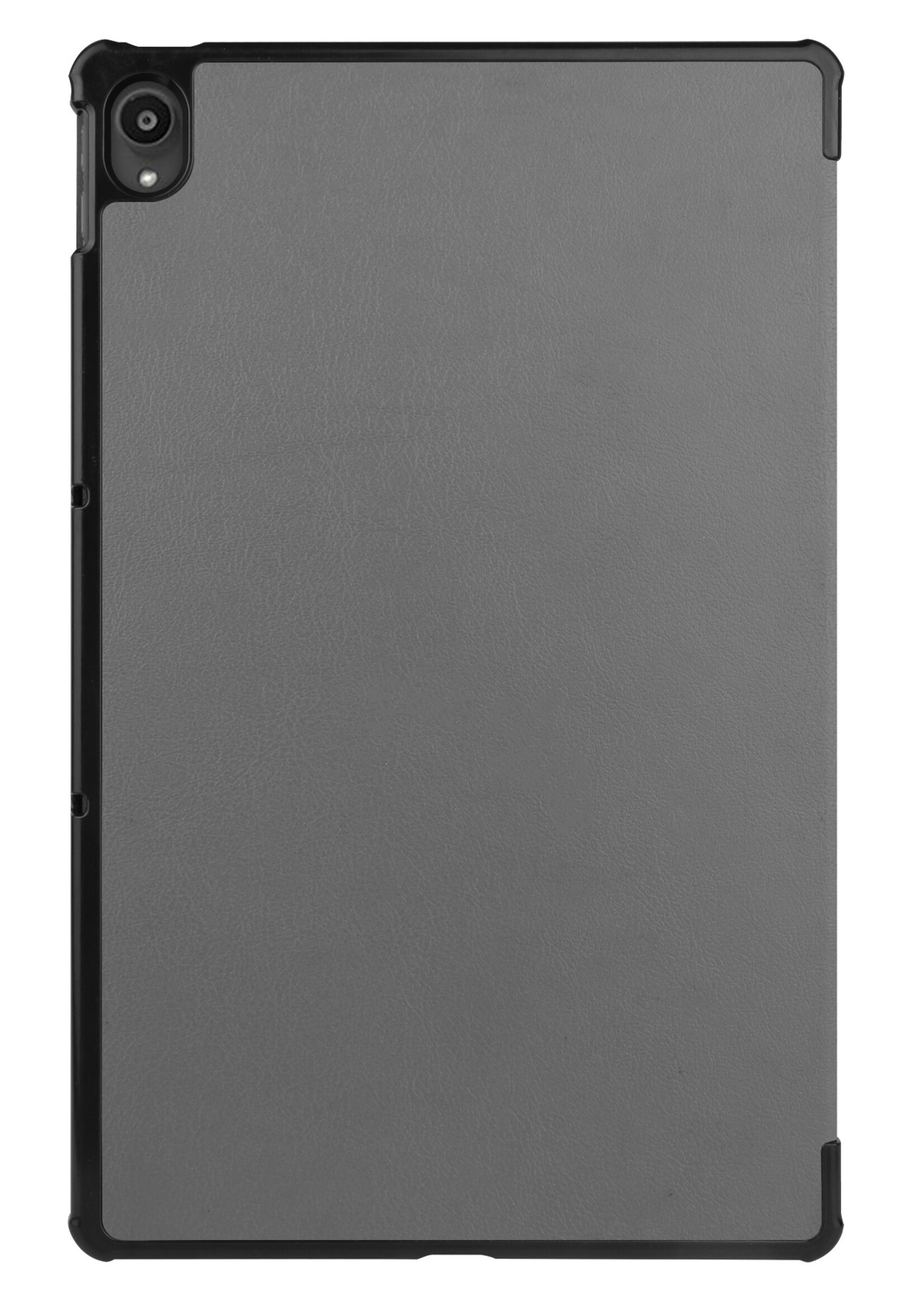BTH Hoes Geschikt voor Lenovo Tab P11 Hoes Book Case Hoesje Trifold Cover Met Screenprotector - Hoesje Geschikt voor Lenovo Tab P11 Hoesje Bookcase - Grijs