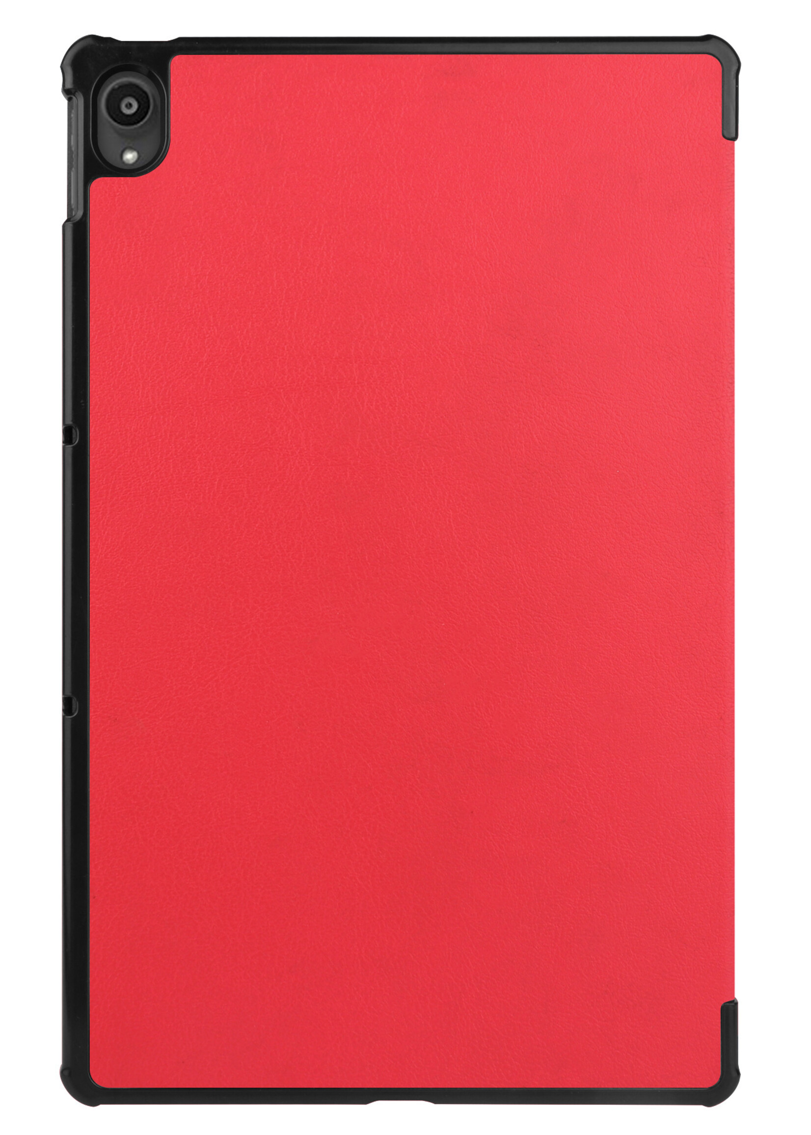 BTH Hoes Geschikt voor Lenovo Tab P11 Hoes Book Case Hoesje Trifold Cover Met Screenprotector - Hoesje Geschikt voor Lenovo Tab P11 Hoesje Bookcase - Rood