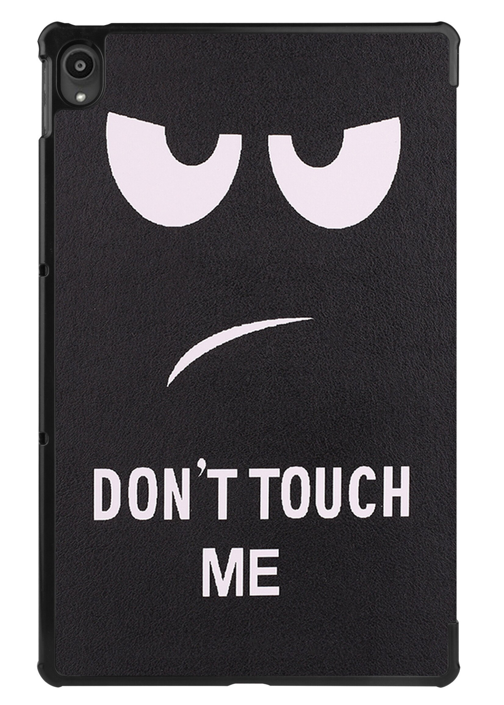 BTH Hoes Geschikt voor Lenovo Tab P11 Hoes Book Case Hoesje Trifold Cover Met Screenprotector - Hoesje Geschikt voor Lenovo Tab P11 Hoesje Bookcase - Don't Touch Me