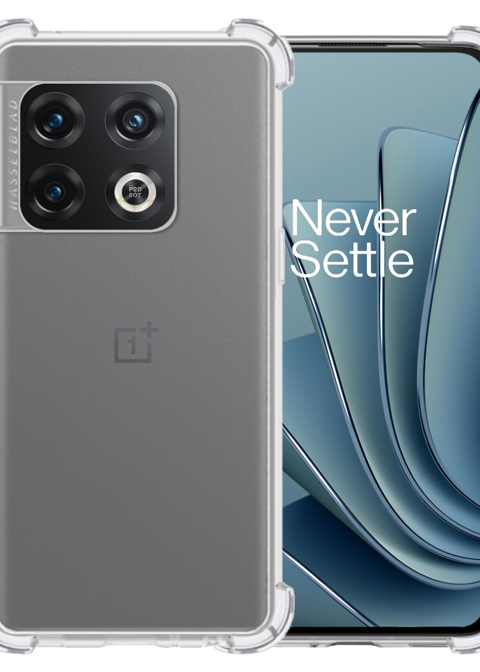 BTH OnePlus 10 Pro Hoesje Siliconen Shock Proof Case Transparant - OnePlus 10 Pro Hoesje Transparant - OnePlus 10 Pro Hoes Cover Shockproof