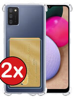 BTH BTH Samsung Galaxy A02s Hoesje Pashouder - 2 PACK