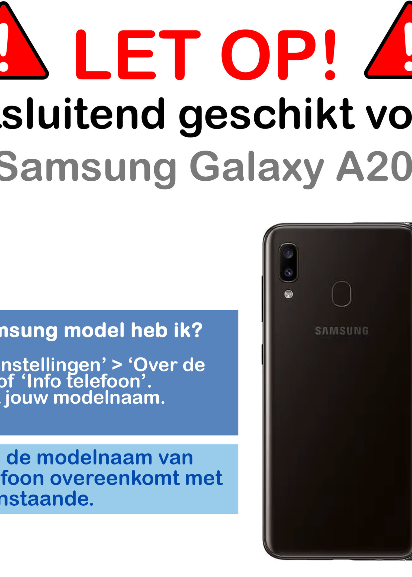 BTH Samsung A20e Hoesje Met Pasjeshouder - Samsung Galaxy A20e Hoesje Transparant Shock Proof Case - Samsung A20e Hoesje Met Kaarthouder