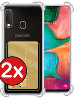 BTH BTH Samsung Galaxy A20e Hoesje Pashouder - 2 PACK