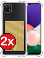 BTH BTH Samsung Galaxy A22 5G Hoesje Pashouder - 2 PACK