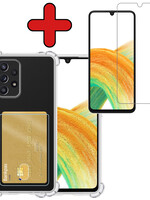 BTH BTH Samsung Galaxy A33 Hoesje Pashouder Met Screenprotector