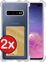 BTH BTH Samsung Galaxy S10Met Hoesje Pashouder - 2 PACK