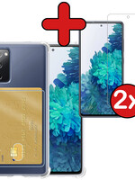 BTH BTH Samsung Galaxy S20FE Hoesje Pashouder Met 2x Screenprotector