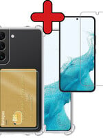 BTH BTH Samsung Galaxy S22 Plus Hoesje Pashouder Met Screenprotector