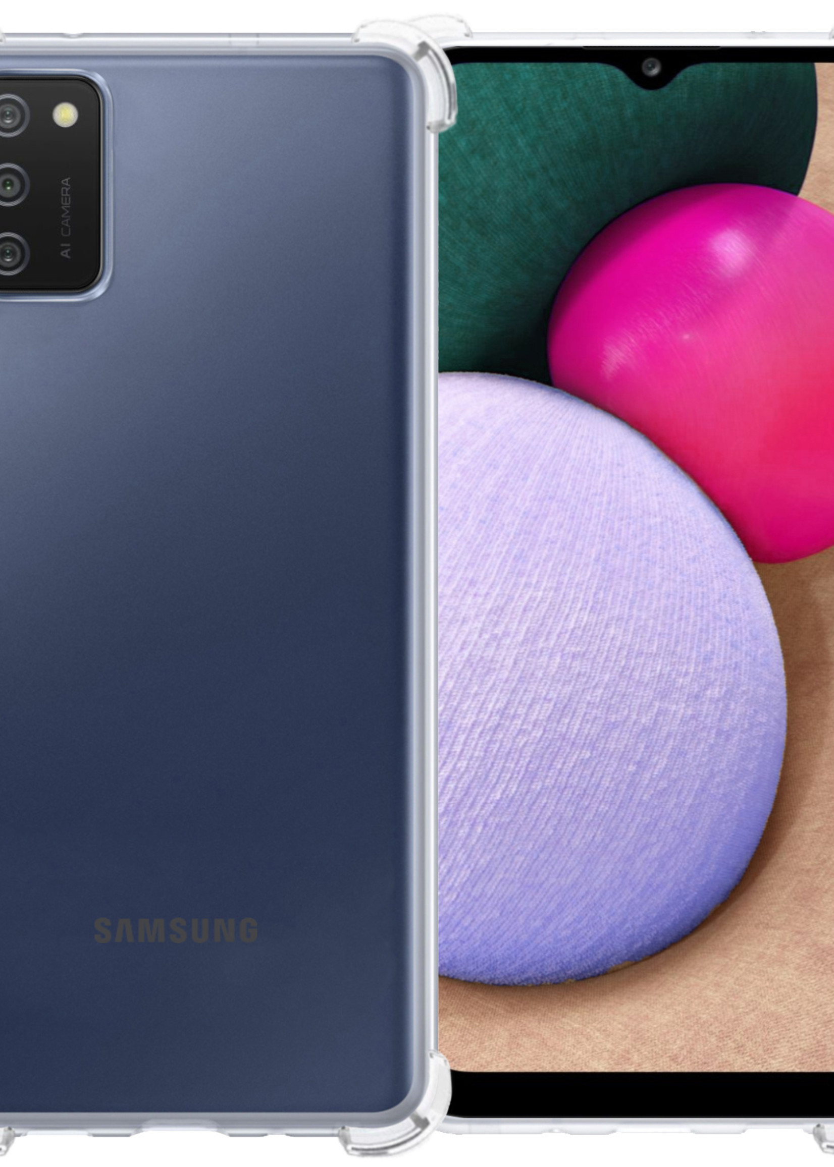 BTH Samsung A03s Hoesje Siliconen Shock Proof Case Transparant - Samsung Galaxy A03s Hoesje Transparant - Samsung Galaxy A03s Hoes Cover Case Shockproof