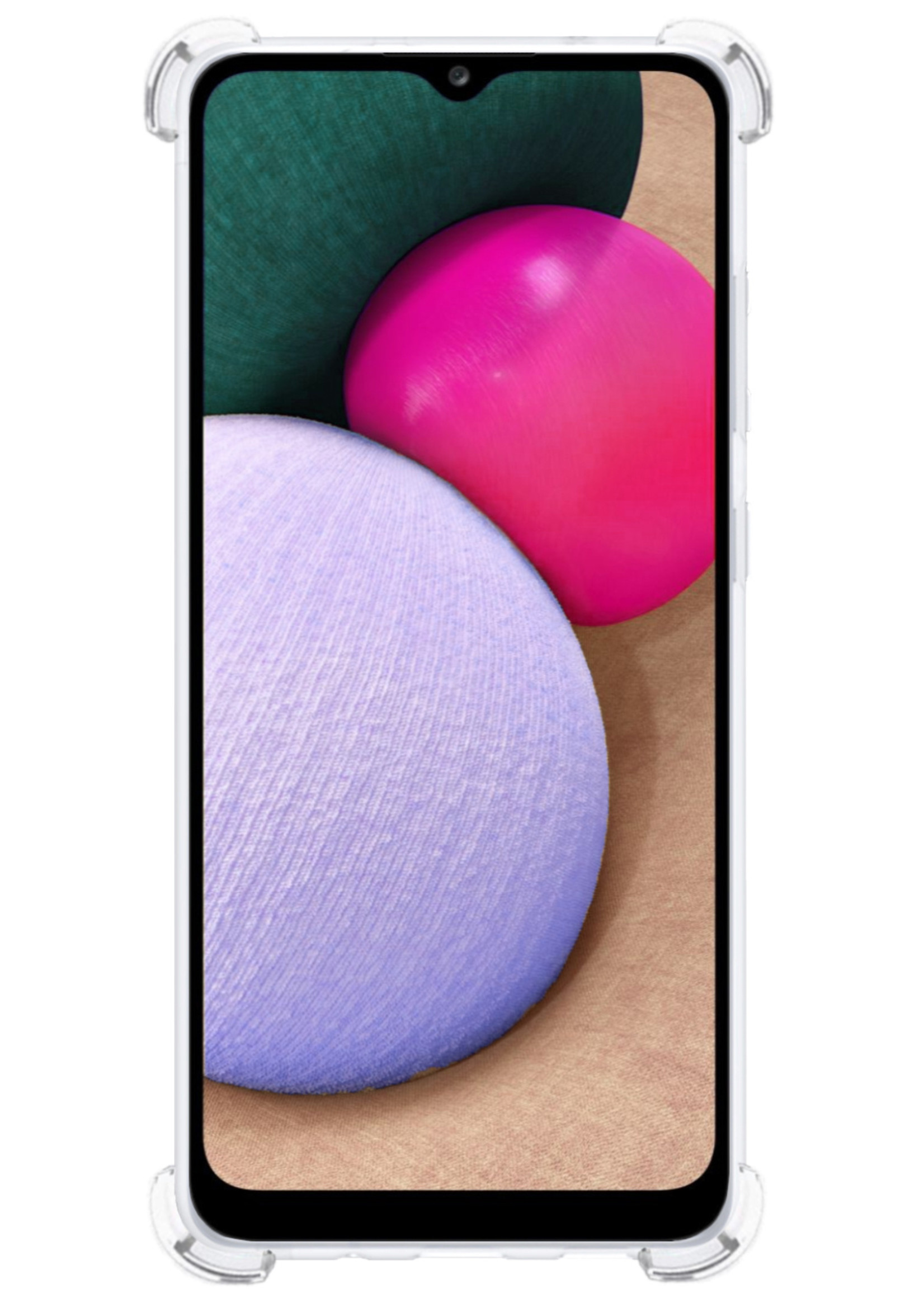 BTH Samsung A03s Hoesje Siliconen Shock Proof Case Transparant - Samsung Galaxy A03s Hoesje Transparant - Samsung Galaxy A03s Hoes Cover Case Shockproof