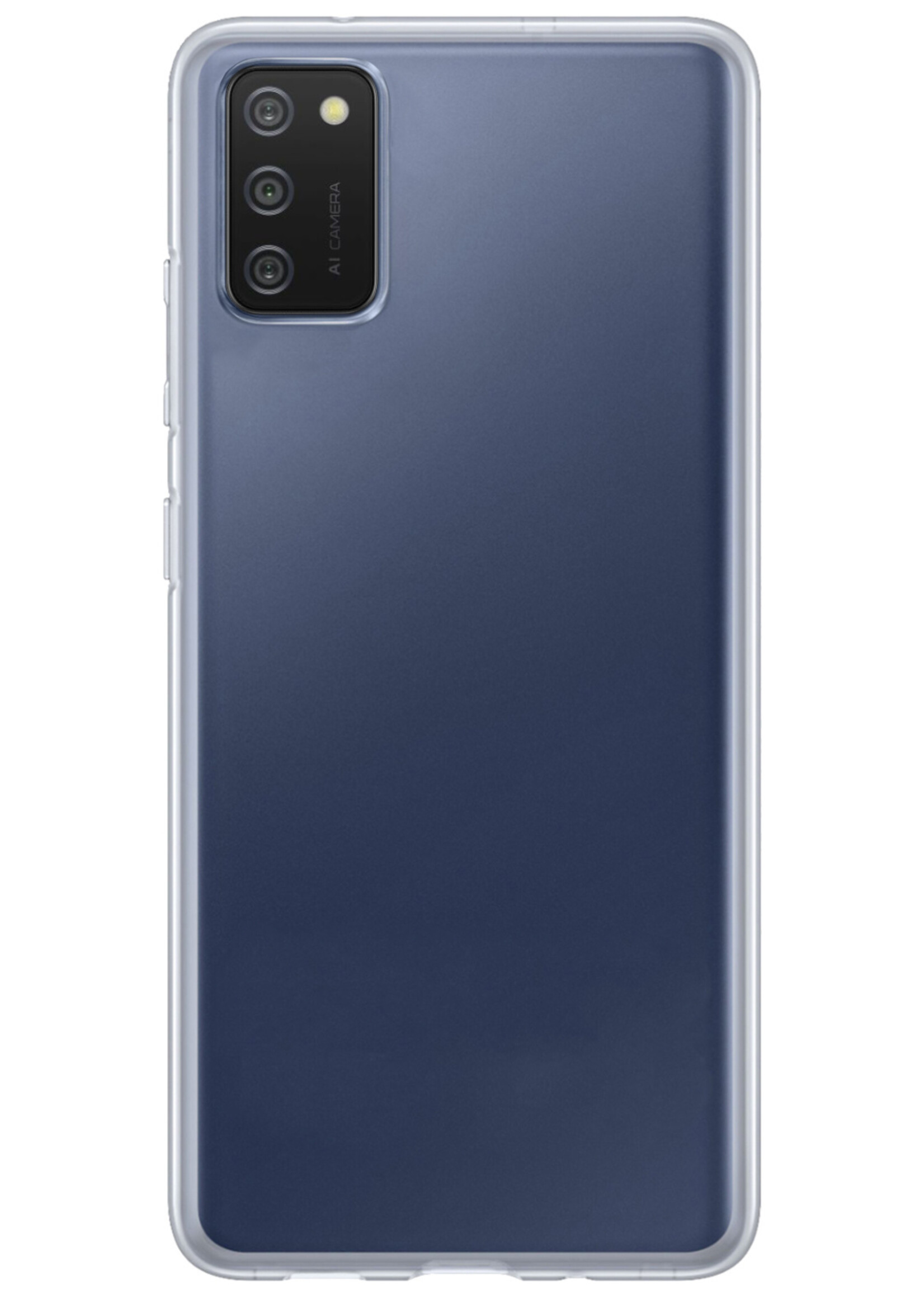 BTH Samsung Galaxy A03s Hoesje Siliconen Case Cover - Samsung A03s Hoesje Cover Hoes Siliconen - Transparant